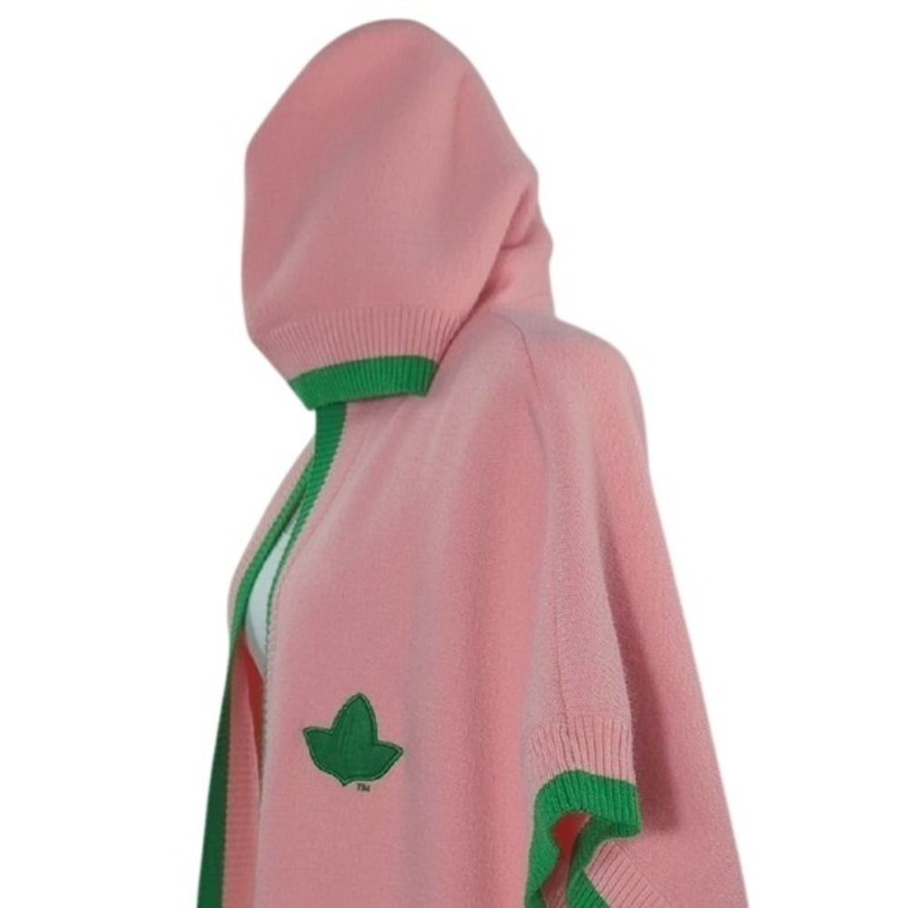 Ivy Storehouse AKA Ivy Leaf Knit Cape Pink Green Alpha Kappa‎ Alpha Sorority XL - Picture 8 of 15